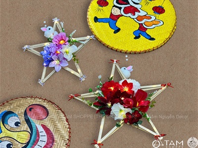 Khung tre lồng đèn ông sao cỡ nhỏ dưới 50cm [Nan to/ Đủ màu đủ cỡ] LONGDEN-004