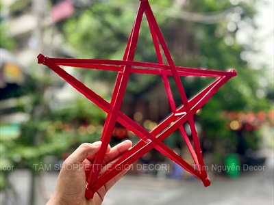 Khung tre lồng đèn ông sao cỡ nhỏ dưới 50cm [Nan to/ Đủ màu đủ cỡ] LONGDEN-004