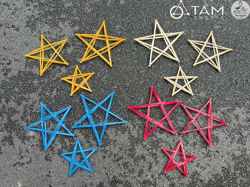 Khung tre lồng đèn ông sao cỡ nhỏ dưới 50cm [Nan to/ Đủ màu đủ cỡ] LONGDEN-004