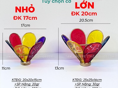 Lồng đèn bông hoa giấy màu kiếng [Thủ công - 2 size] LDEN-KIENG-09