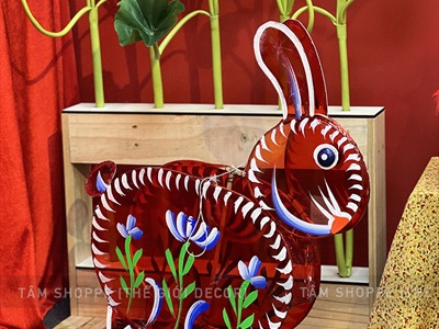 Lồng đèn con thỏ giấy kiếng màu [Truyền thống - Nhiều cỡ] LDEN-KIENG-10