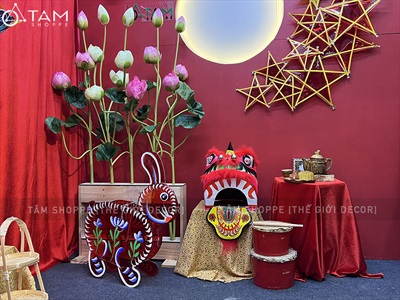 Lồng đèn con thỏ giấy kiếng màu [Truyền thống - Nhiều cỡ] LDEN-KIENG-10