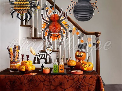 Lồng đèn giấy con ma/ con nhện/ con dơi Halloween [Nhiều kiểu - Xếp gọn] LD-GIAY-20