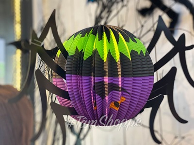 Lồng đèn giấy con ma/ con nhện/ con dơi Halloween [Nhiều kiểu - Xếp gọn] LD-GIAY-20