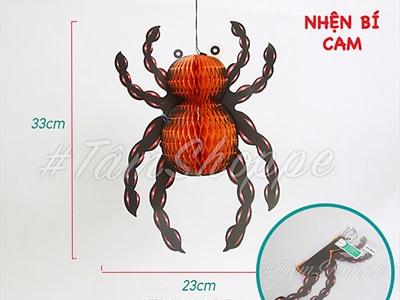 Lồng đèn giấy con ma/ con nhện/ con dơi Halloween [Nhiều kiểu - Xếp gọn] LD-GIAY-20