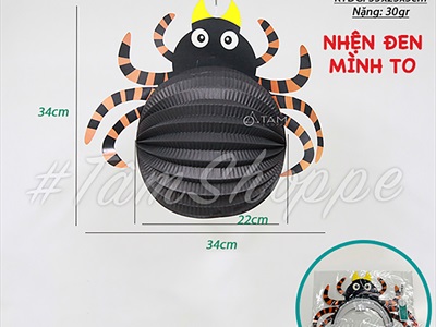 Lồng đèn giấy con ma/ con nhện/ con dơi Halloween [Nhiều kiểu - Xếp gọn] LD-GIAY-20