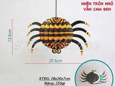Lồng đèn giấy con ma/ con nhện/ con dơi Halloween [Nhiều kiểu - Xếp gọn] LD-GIAY-20