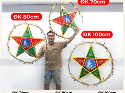 Lồng đèn ông sao cỡ lớn in hình Bác Hồ [70-80-100cm] LDEN-KIENG-13