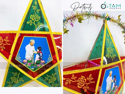 Lồng đèn ông sao cỡ lớn in hình Bác Hồ [70-80-100cm] LDEN-KIENG-13