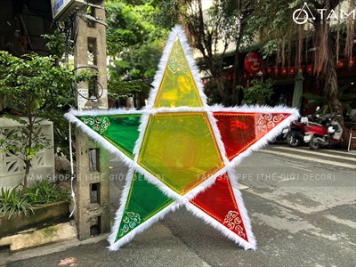 Lồng đèn ông sao cỡ siêu to dùng ngoài trời [120-200cm - Có đèn Led] LDEN-KIENG-12