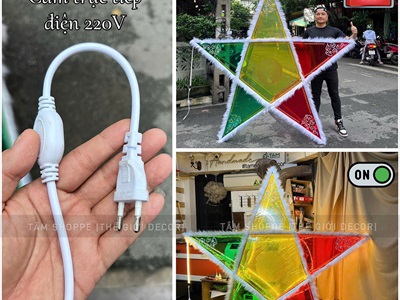 Lồng đèn ông sao cỡ siêu to dùng ngoài trời [120-200cm - Có đèn Led] LDEN-KIENG-12