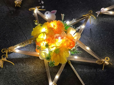 Lồng đèn sao hoa cầm tay Hottrend có đèn Led [2 cỡ/ 6 màu] LONGDEN-006