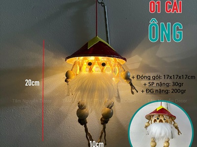 Lồng đèn giỏ tre tạo hình Gia đình Việt Nam [Chớp nháy/ Nhiều kiểu] LONGDEN-002