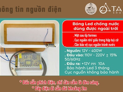 Bảng hiệu gỗ đèn Led bo viền đám mây [Rustic - Theo yêu cầu] YC-BANGHIEU-13