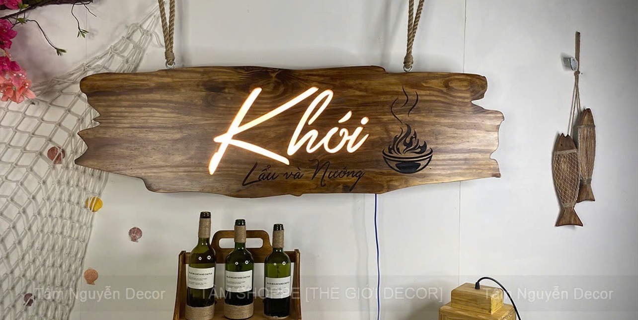 Bảng hiệu gỗ - Đồ decor làm theo yêu cầu