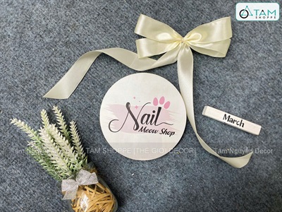 Bảng gỗ tên shop chụp ảnh sản phẩm [KT 12x12cm - Theo yêu cầu] YC-BANGHIEU-07