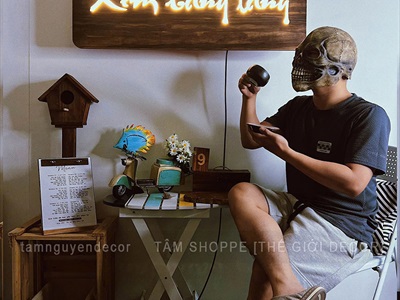 Bảng hiệu gỗ đèn Led hình chữ nhật bo góc [Sáng đẹp - Theo yêu cầu] YC-BANGHIEU-08