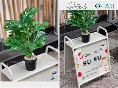 Bảng hiệu Standee sắt chữ A có kệ để hoa [Chắc chắn - Theo yêu cầu] YC-BANGHIEU-19