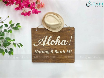 Bộ bảng treo + bìa kẹp menu cho xe bán hàng lưu động [Gỗ/ Theo yêu cầu] CC-BANGHIEU-02