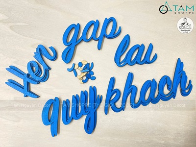 Chữ gỗ plywood cắt theo yêu cầu [Gỗ dày 3-5mm / Tự nhiên - Sơn màu] CHUGO-27