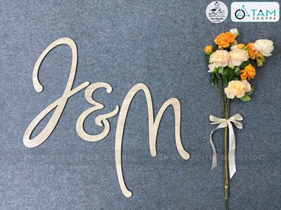 Chữ gỗ plywood cắt theo yêu cầu [Gỗ dày 3-5mm / Tự nhiên - Sơn màu] CHUGO-27