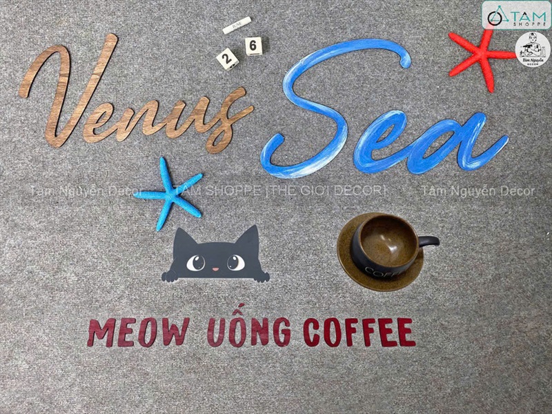 Chữ gỗ plywood cắt theo yêu cầu [Gỗ dày 3-5mm / Tự nhiên - Sơn màu] CHUGO-27