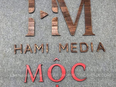 Chữ gỗ thông ghép tên Logo thương hiệu [Gỗ dày 10-18mm /Theo yêu cầu] CHUGO-26