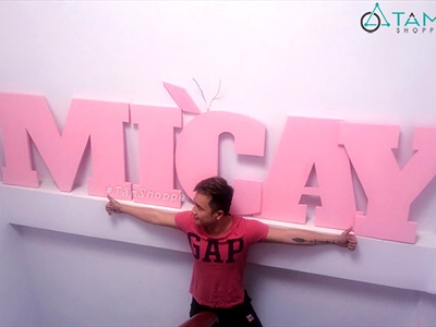 Chữ gỗ thông ghép tên Logo thương hiệu [Gỗ dày 10-18mm /Theo yêu cầu] CHUGO-26