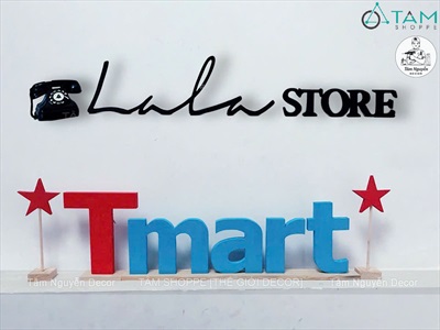 Chữ gỗ tên Logo thương hiệu [Gỗ dày 10-18mm /Theo yêu cầu] CHUGO-26