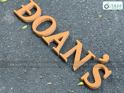 Chữ gỗ thông ghép tên Logo thương hiệu [Gỗ dày 10-18mm /Theo yêu cầu] CHUGO-26