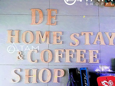 Chữ gỗ thông ghép màu tự nhiên [ Gỗ đẹp - Theo yêu cầu] CHUGO-25