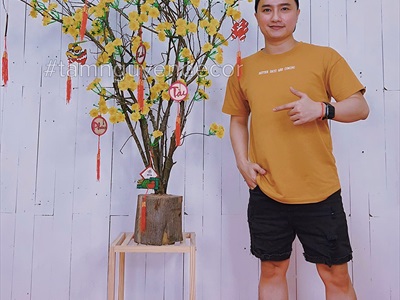 Đôn cây tự nhiên gắn bụi cây trang trí [Cao 1,8m-2m/ Nhiều loại cành] BUICAY-02
