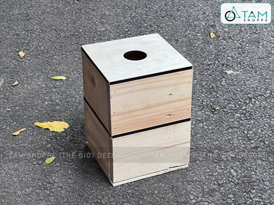 Đôn gỗ gắn bụi cây khô trang trí [Cao 1m2-1m3/ Nhiều loại cành] BUICAY-01