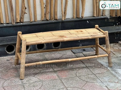 [ORDER 5-7 NGÀY] Ghế tre dài - Ghế bench tre decor [Phun keo/ Loại đẹp] BANGHE-07