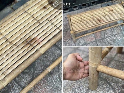 [ORDER 5-7 NGÀY] Ghế tre dài - Ghế bench tre decor [Phun keo/ Loại đẹp] BANGHE-07
