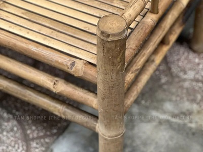 [ORDER 5-7 NGÀY] Giường tre tự nhiên decor nhiều cỡ [Phun keo/ Loại đẹp] GIUONG-02