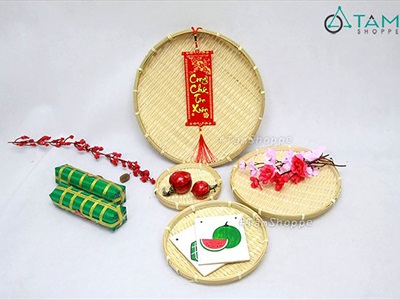 Mẹt tre tròn thủ công màu tự nhiên nhiều kích cỡ [Hàng đẹp/ Đủ cỡ] METTRE-03