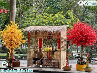 [ORDER 5-10 NGÀY] Nhà tranh làm sẵn tháo lắp tiện lợi [Bánh xe/ Tự đứng] NHATRANH-03