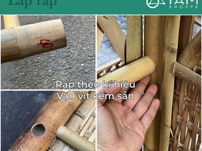 [ORDER 5-10 NGÀY] Nhà tranh làm sẵn tháo lắp tiện lợi [Bánh xe/ Tự đứng] NHATRANH-03