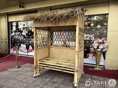 [ORDER 5-10 NGÀY] Nhà tranh làm sẵn tháo lắp tiện lợi [Bánh xe/ Tự đứng] NHATRANH-03