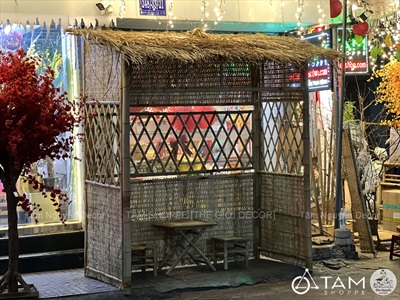 [ORDER 5-10 NGÀY] Nhà tranh làm sẵn tháo lắp tiện lợi [Bánh xe/ Tự đứng] NHATRANH-03