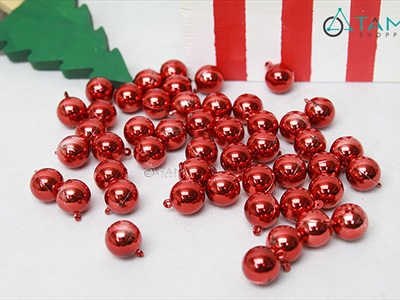 Bịch 48 trái châu Noel nhí sáng bóng [ĐK2cm - cũng cỡ] TRAICHAU-38