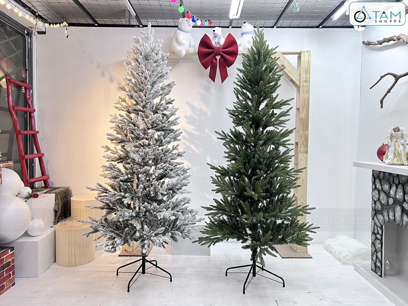 Cây thông Noel lá PE+PVC tán gọn [Cao 1m5-2m4] X-TREE-LP-KT