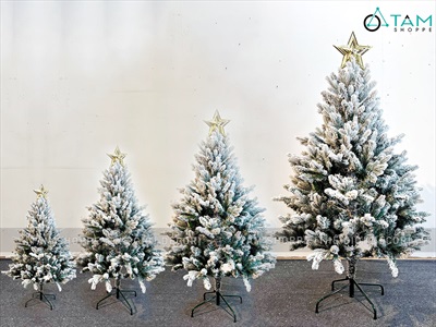 Cây thông Noel lá PE phủ tuyết 3 loại lá [Cao 1m5-3m] X-TREE-46