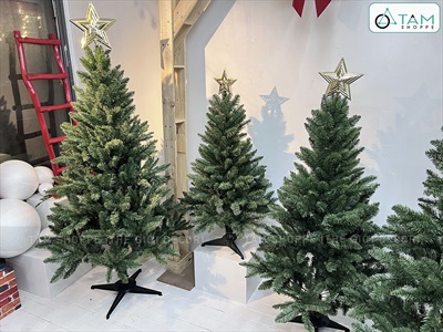 Cây thông Noel lá PVC đầu nhọn dày lá [Cao 1m2-2m4] X-TREE-LP-OR