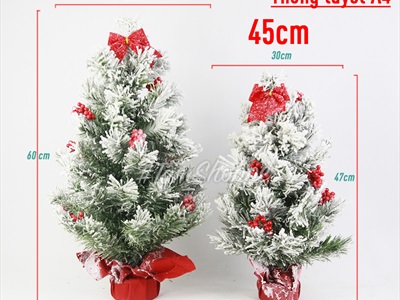Cây thông Noel nhỏ để bàn phủ tuyết cao 45-60cm X-TREE-03