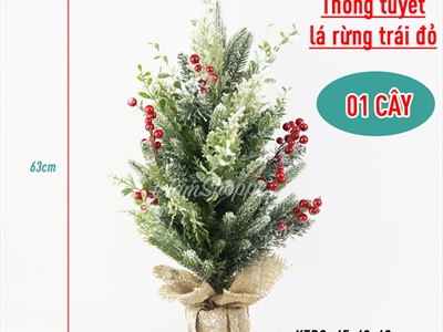 Cây thông Noel nhỏ để bàn phủ tuyết [Nhiều kiểu - Cao 45-60cm] X-TREE-03