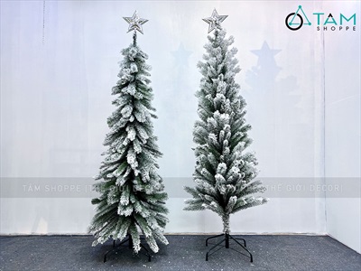 Cây thông Noel thân ốm phủ tuyết [Cao 1m8 - 2 cách bẻ cành] X-TREE-44