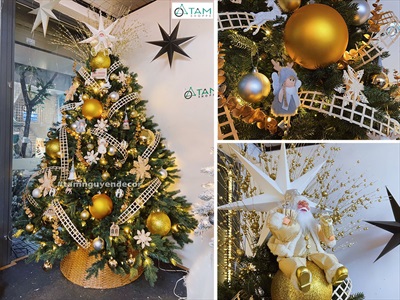 Cây thông Noel xanh lá PE 2 loại lá như thật [Cao từ 1m5-3m6] X-TREE-19