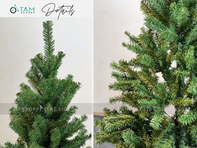 Cây thông Noel xanh trơn 1 loại lá đầu tròn [Cao 1m5-4m5] X-TREE-14